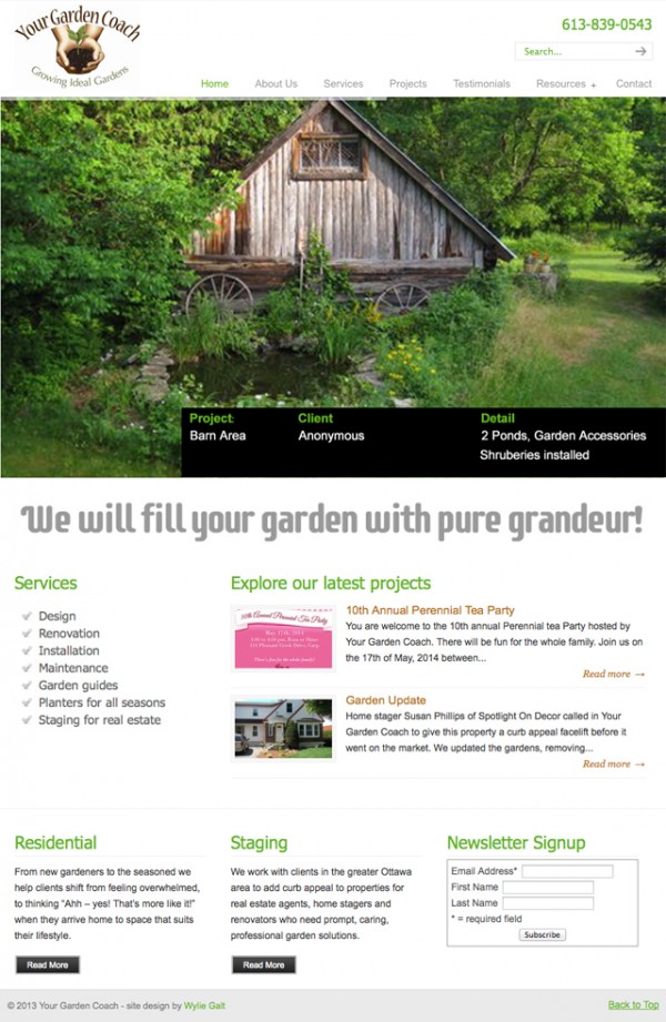 Your Garden Coach Website